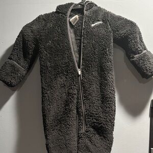 Nike Black Sherpa Baby Onesie